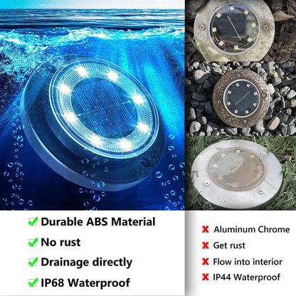 2PCS 2-in-1 Waterproof Solar Outdoor LED Lights - Solar Powered