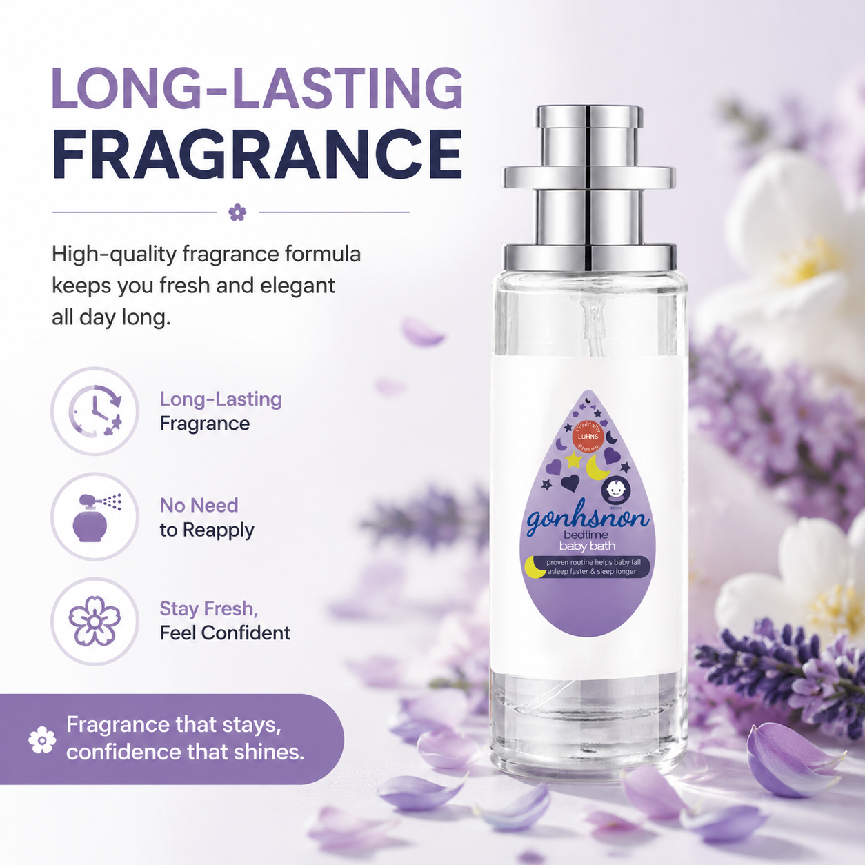 Baby Perfume, Perfumes Powder, Fresh and Light Fragrance