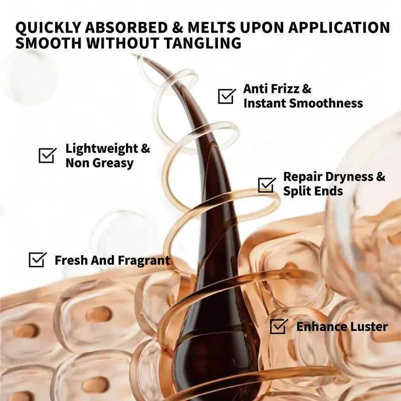 Argan & Coconut Hair Oil - Lightweight Non-Greasy Serum for Instant Smooth