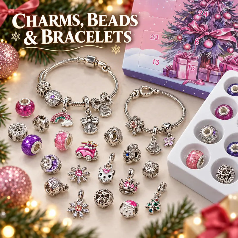 24-Day Christmas DIY Craft Bead Charms Kit