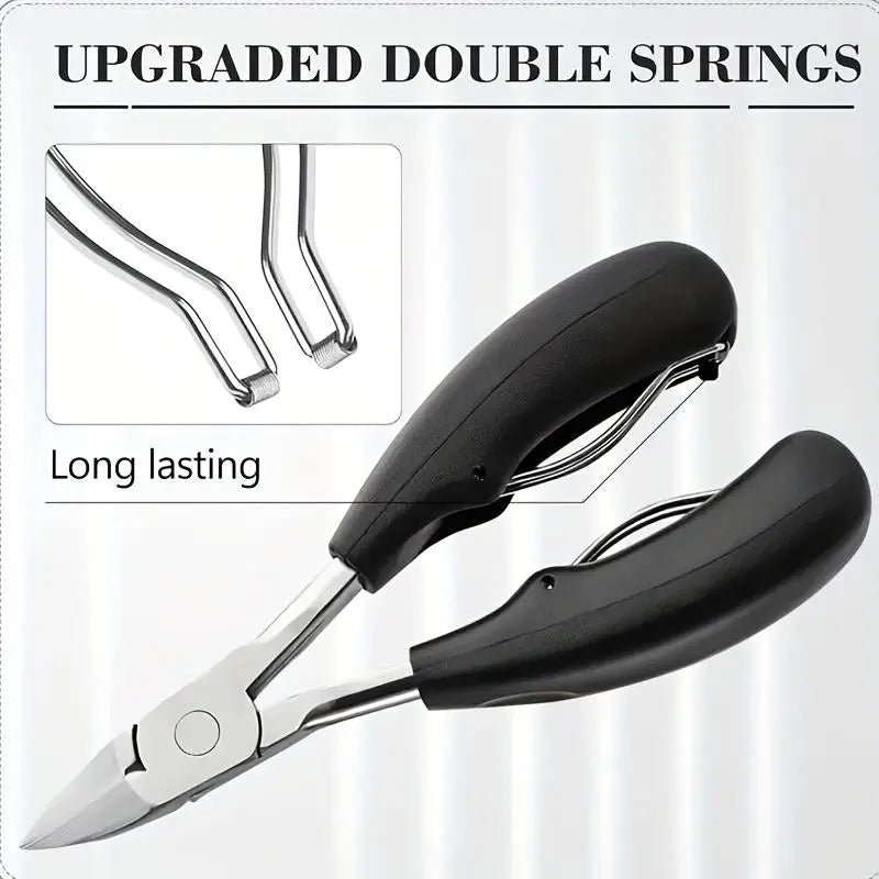 5Pcs Stainless Steel Nail Tool Set - Complete Manicure & Pedicure Kit with Nail Clippers, File & Nippers