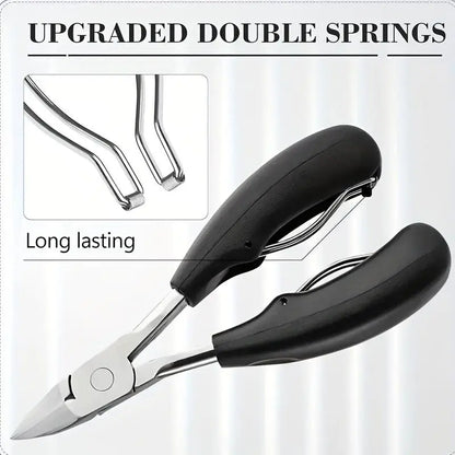 5Pcs Stainless Steel Nail Tool Set - Complete Manicure & Pedicure Kit with Nail Clippers, File & Nippers