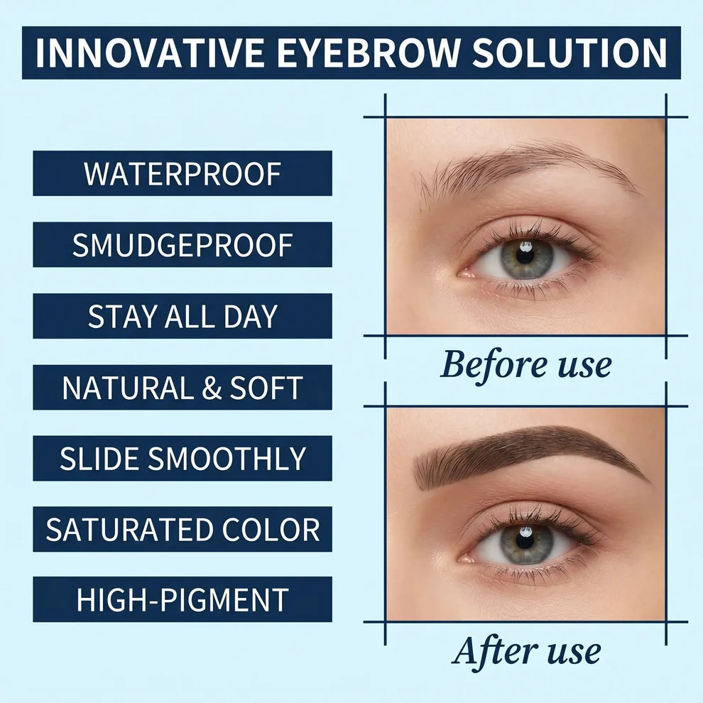 2-in-1 Micro-Fork Eyebrow Pen & Tinted Gel Waterproof