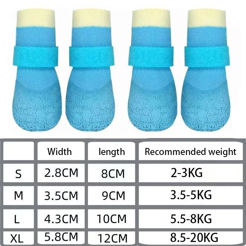 4PCS Dog Shoes Hot Pavement Summer with Soft Anti-Slip Rubber Sole