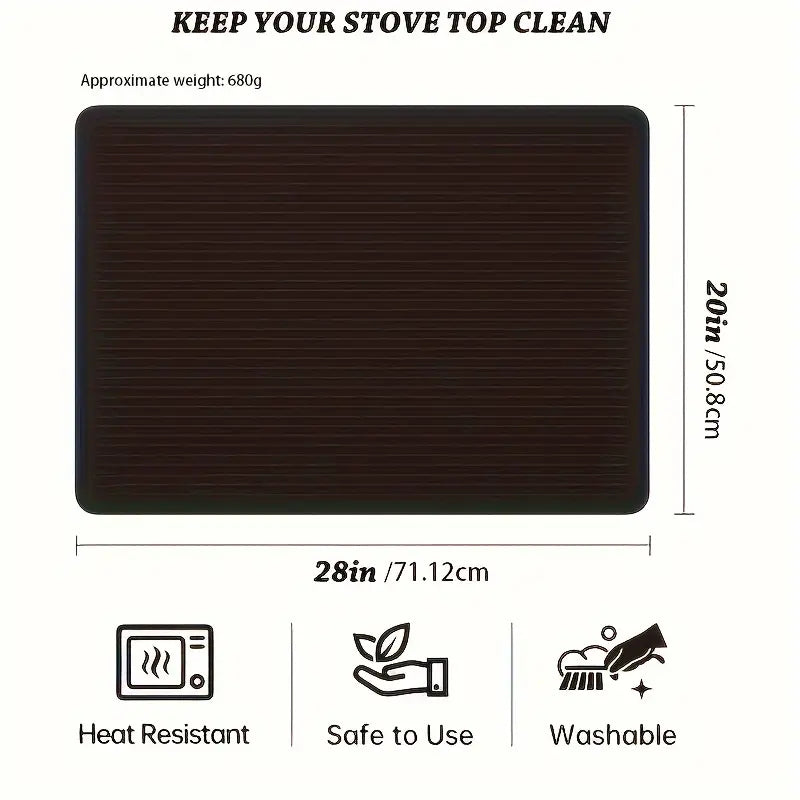 Heat-Resistant Silicone Stove Cover Mat & Utensils – Non-Slip Protector