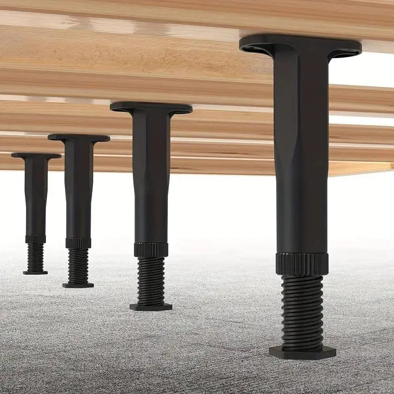 4Pcs Heavy-duty Adjustable Bed Support Legs Furniture Feet
