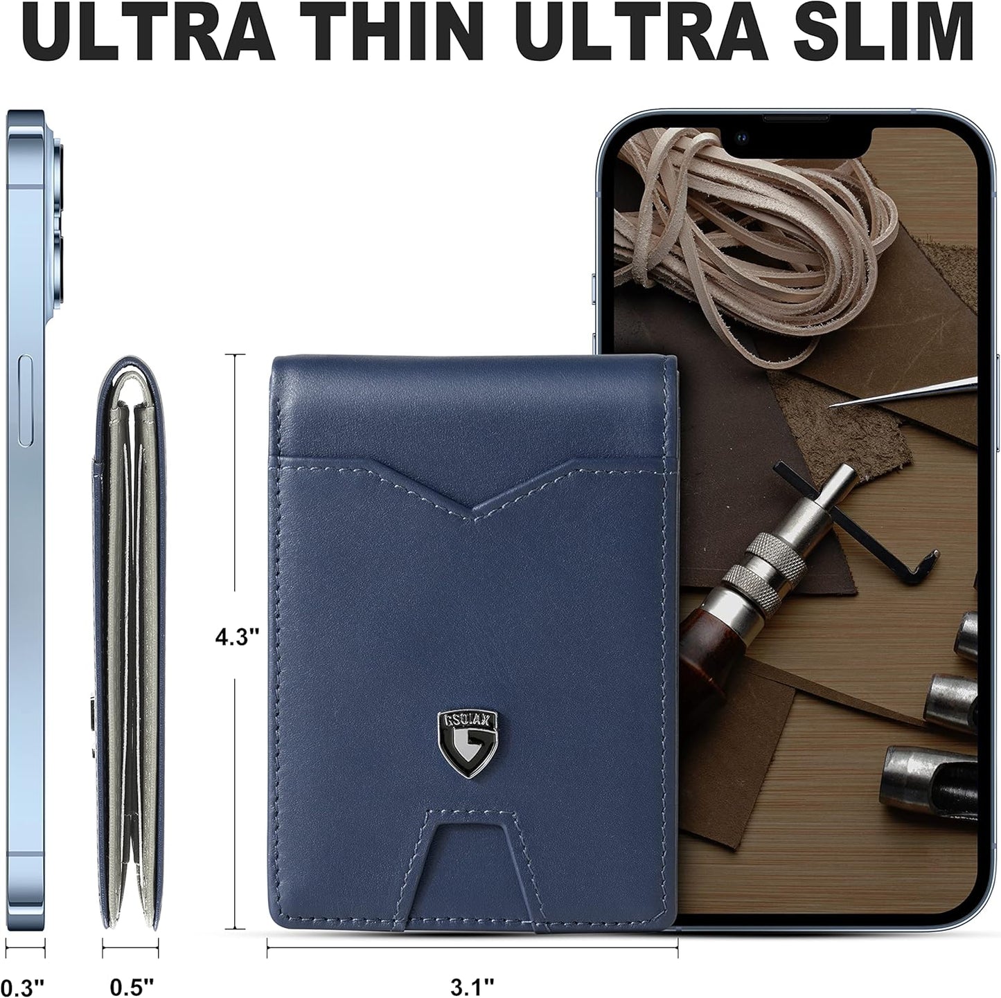 Father's Day Gifts, Men's Minimalist Carbon Fiber Card Holder