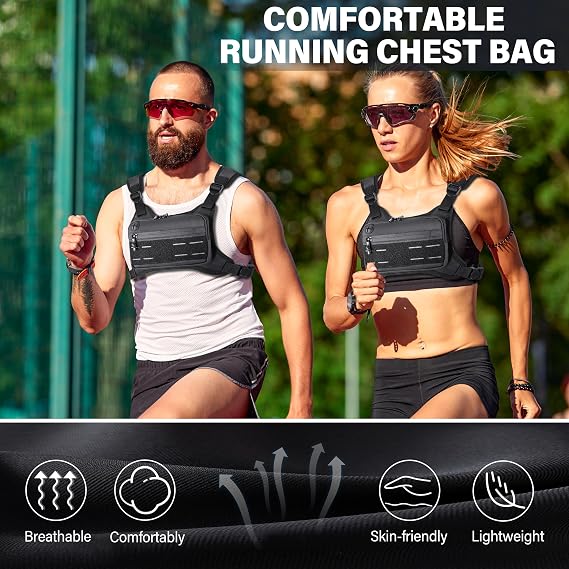 Chest Bag For Men or Women , Outdoor Sports Running Chest Pack
