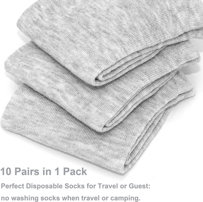 10 Pairs Low Cut Socks Portable Stretchy Cotton Blend Socks