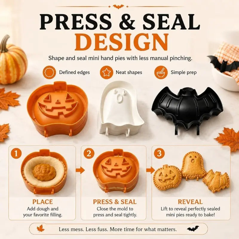 3-Pack Halloween Hand Pie Molds Set
