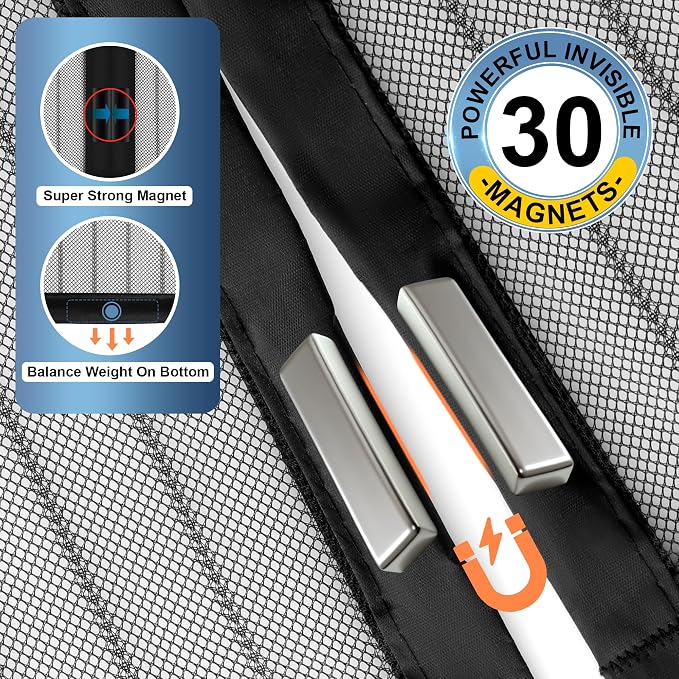 Magnetic Screen Door – Automatic Close, Keeps Bugs Out, Pet & Kid Friendly