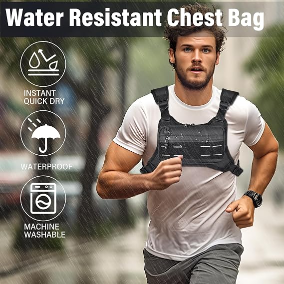 Chest Bag For Men or Women , Outdoor Sports Running Chest Pack