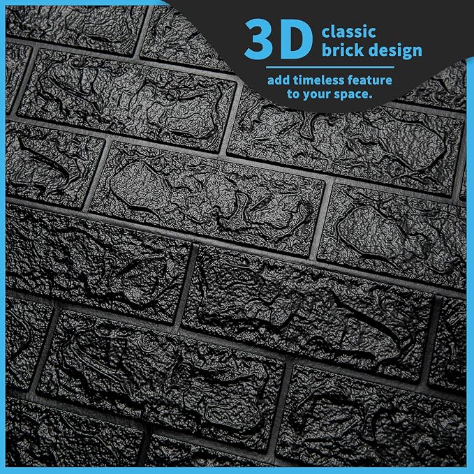 10Pcs 3D Wall Panels Peel and Stick Foam Brick Wallpaper Printable