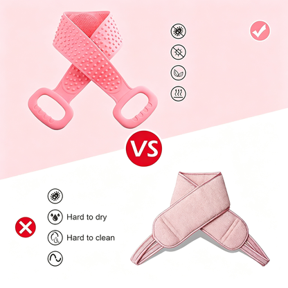 2PCS Silicone Back Scrubber for Shower Dual Sided Body Scrubber