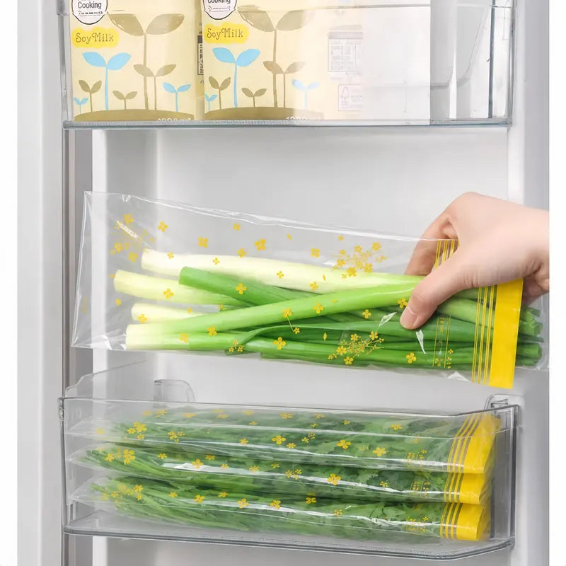 15PCS Thick Double Seal Food Storage Bags, Reusable Self-Sealing Pouches