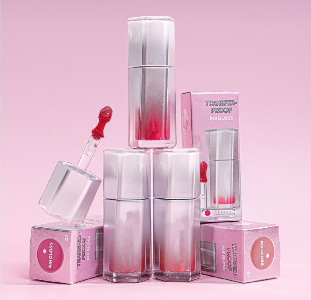 6 PCS Glass Lock Air Gloss Set High Shine Finish Moisturizing Lip