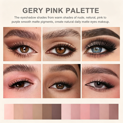 12-Color Matte Eyeshadow Palette Highly Pigmented Shades Blendable Eyeshadow Powder