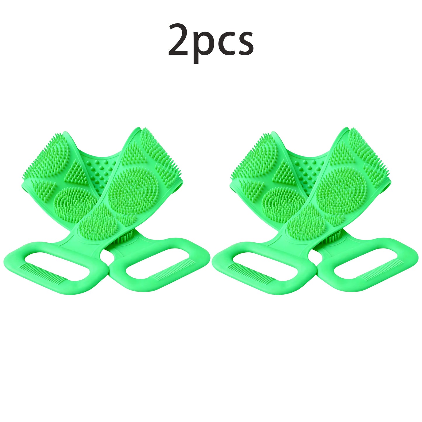 2PCS Silicone Back Scrubber for Shower Dual Sided Body Scrubber