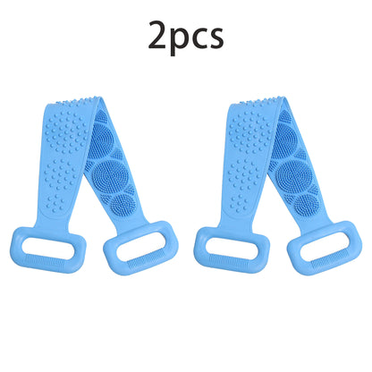 2PCS Silicone Back Scrubber for Shower Dual Sided Body Scrubber