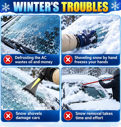 Magnetic Car Windshield Snow Cover, 3 Layers with Side Mirror Protector