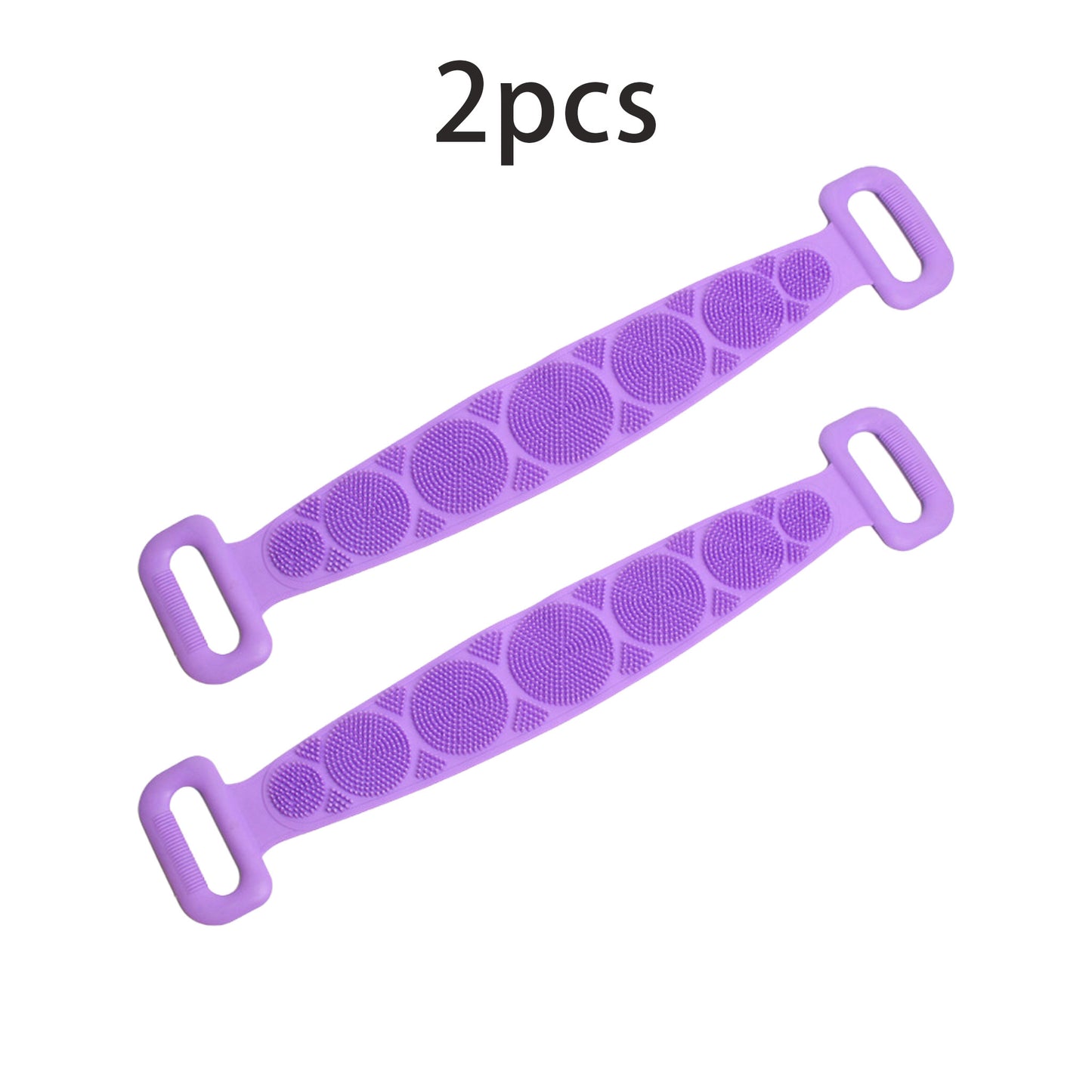2PCS Silicone Back Scrubber for Shower Dual Sided Body Scrubber