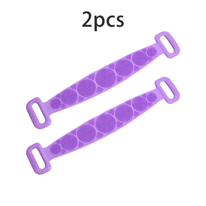 2PCS Silicone Back Scrubber for Shower Dual Sided Body Scrubber