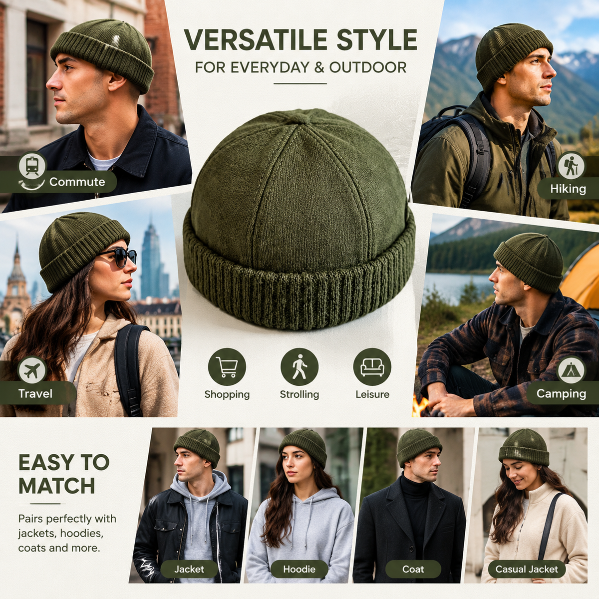 2026 Autumn-Winter Unisex Korean-Style Brimless Sailor Headwear - Yuppie Design Streetwear Hat