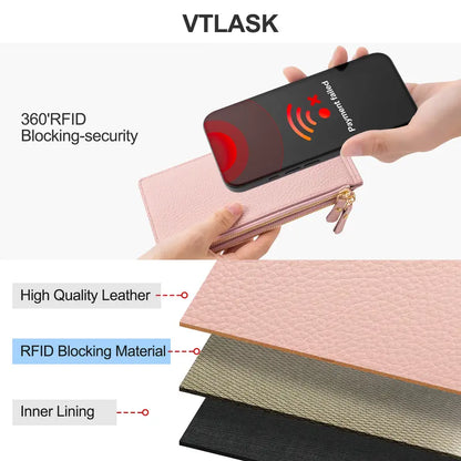 Women’s Clean Minimalist Bifold Wallet - Elegant Mini Card Holder