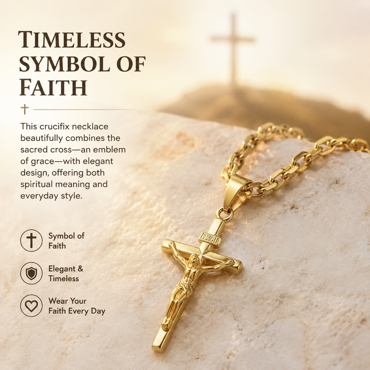 Sacred Crucifix Necklace: Elegant Design & Faithful Reminder for Every Day
