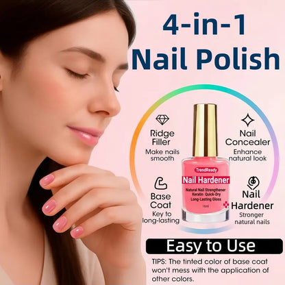 2-Pack Keratin-Infused Nail Care Liquid Coat, 4-in-1 Fast Dry