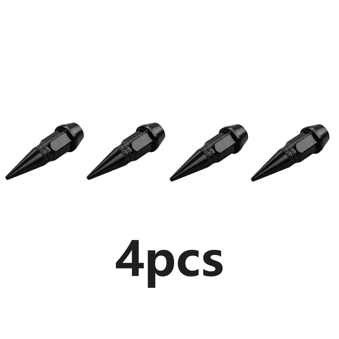 4PCS Dustproof Spiked Aluminum Tire Valve Stem Caps