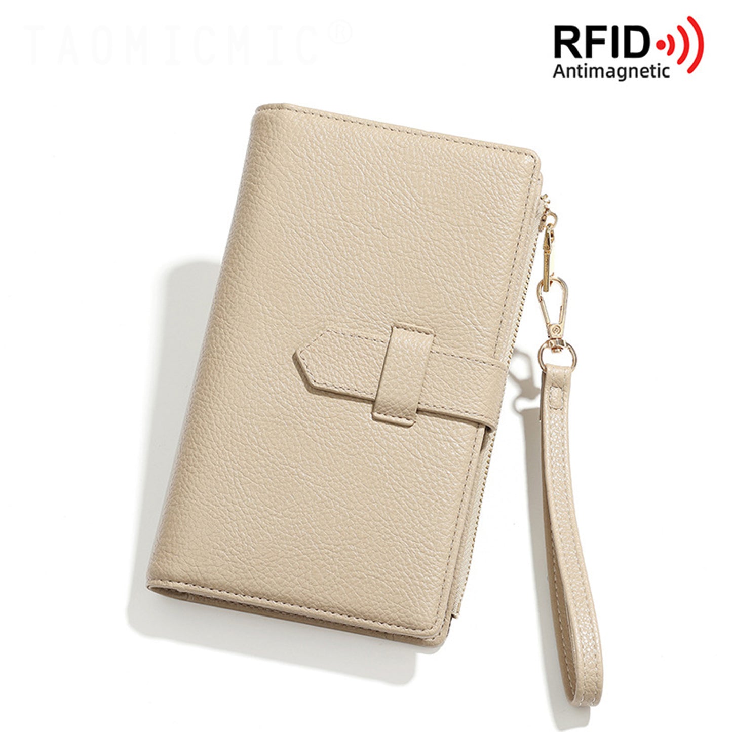 Family Passport Wallet RFID Blocking Large Capacity Credit Card Holder