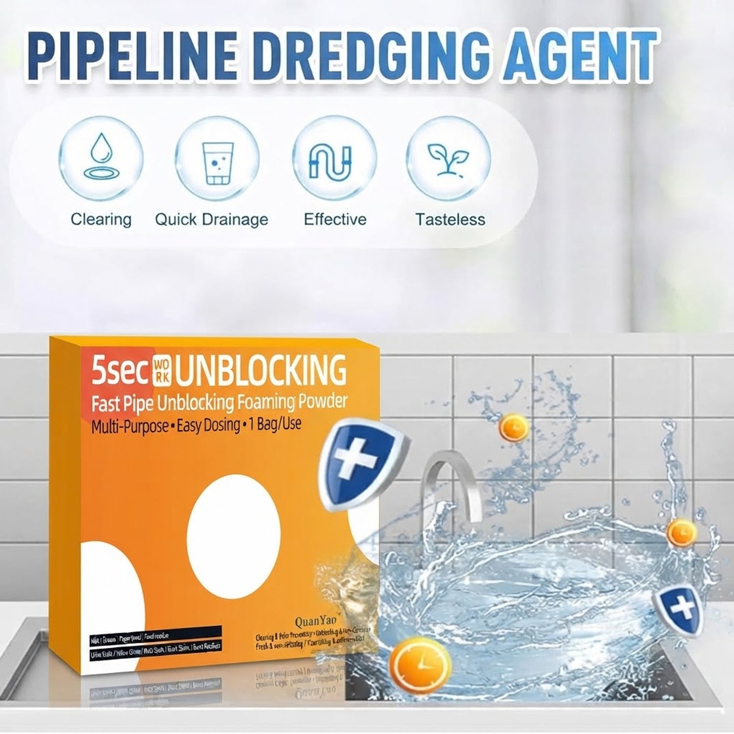 2026 New Sink Drain Cleaner, Multi-functional Sink and Drain Cleaner Powder Cleaning