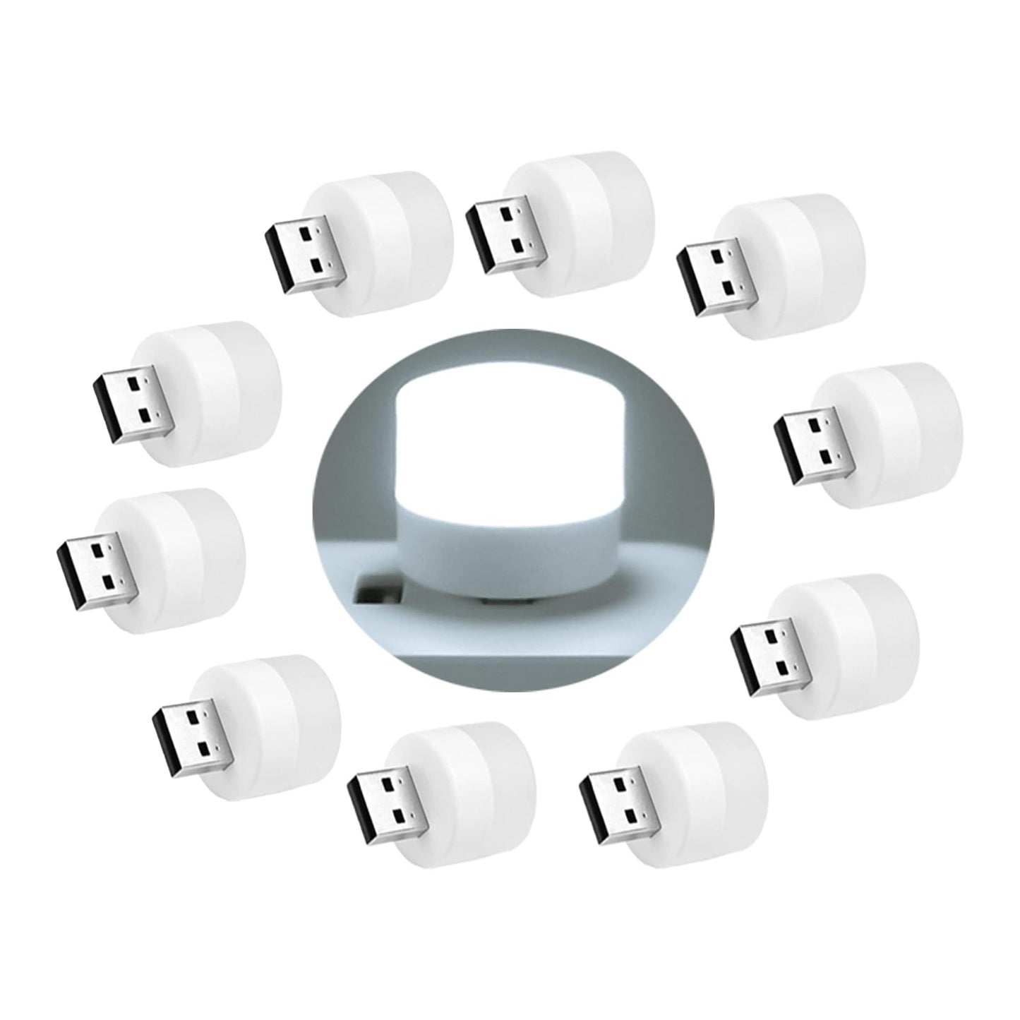 10Pcs USB LED Mini Light Bulb, Plug in Night Light, Warm White, USB Light Bulb