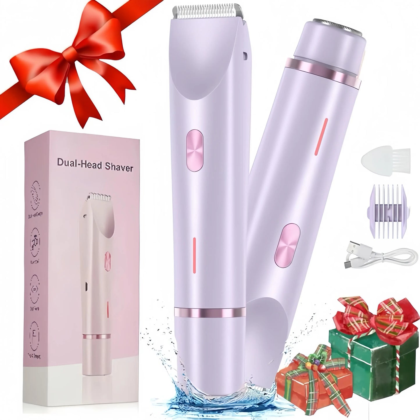 Electric Trimmer for Women, Electric Shaver and Razor Rechargeable 2-in-1 Body
