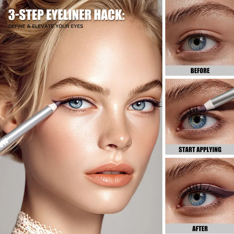 2Pcs Waterproof Gel Eyeliner Stick - Flawless, Ultra-Smooth Creamy Glide