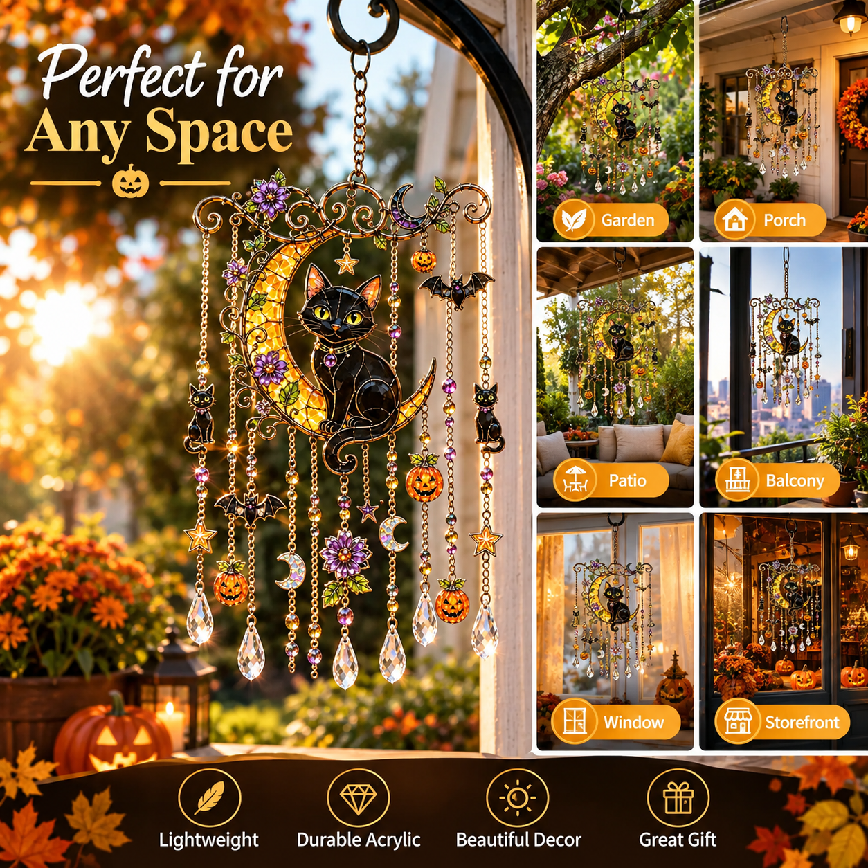 Halloween Suncatcher Wind Chime