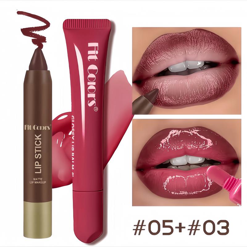 Fit Colors Matte Lip Liner & Moisturizing Lip Oil Set