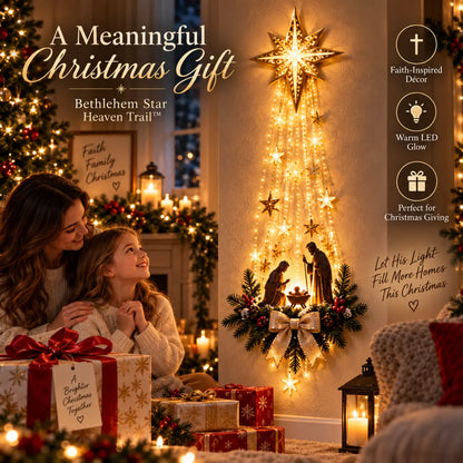 ✨✝️ Bethlehem Star of Faith – Lighted Nativity Wall Decor