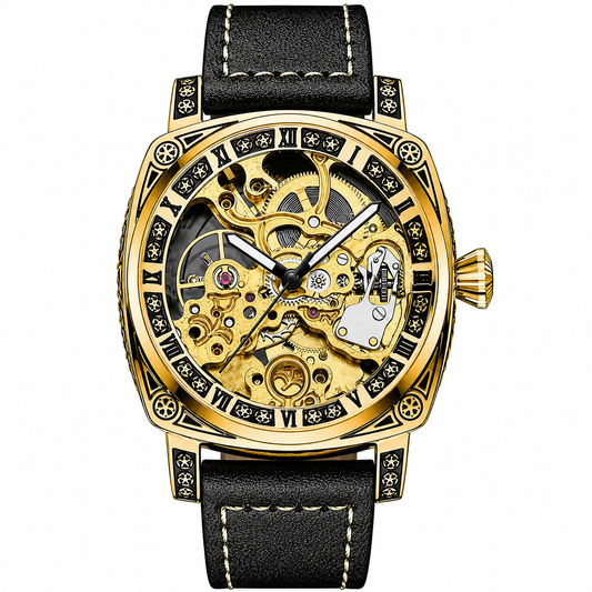 Men's Fully Automatic Mechanical Watch Hollow Wrist Watch for 50M Waterproof Sapphire Crystal