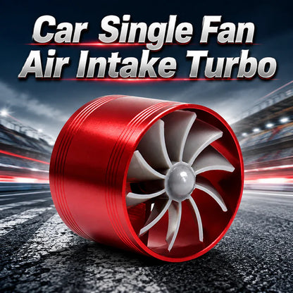 Car Air Intake Turbonator Dual Fan Turbine Super Charger Gas Fuel Saver Turbo