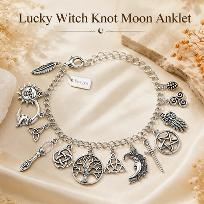 2-in-1 Vintage Witchy Charm Bracelet & Anklet for Women