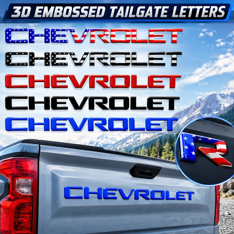 Tailgate Inserts Letters Compatible for 2019-2025 Sverado, 3D Raised & Strong Adhesive Decals Letters