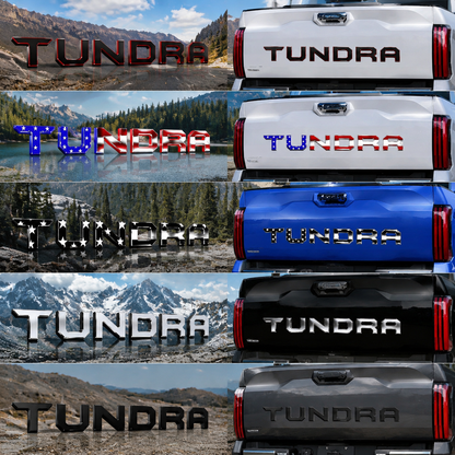 All-New Upgrade Tundr Truck Accessories Badge Tailgate Insert Letters 3D Raised Rear Emblems, ABS Plastic Inserts