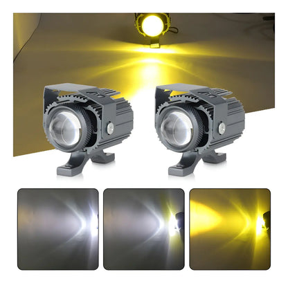 2PCS Led Driving Light for Motorcycle Universal Fit 30W, 6000 Lumens