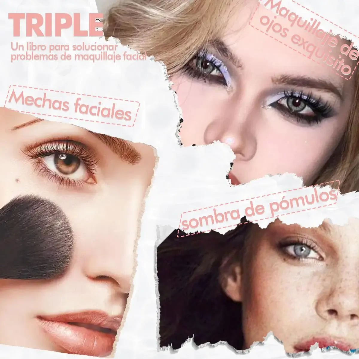 5-Layer Book-Style Foldable Makeup Gift Set, Multi-functional Eyeshadow, Contour, and Highlighter Palette