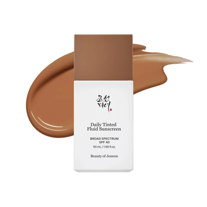 Tinted Fluid Sunscreen 12 Shades for Face Moisturizing Broad Spectrum SPF 40