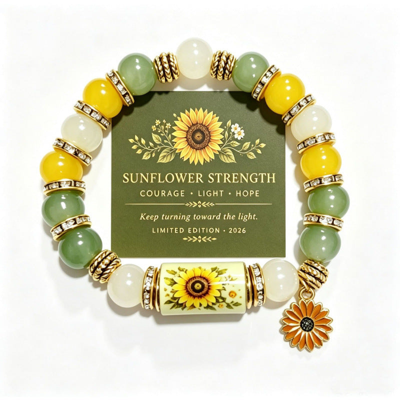Limited Edition Hummingbird Floral Stone Bracelet, Mixed Rose Quartz & Green Aventurine Beads With 3D Hummingbird Charm