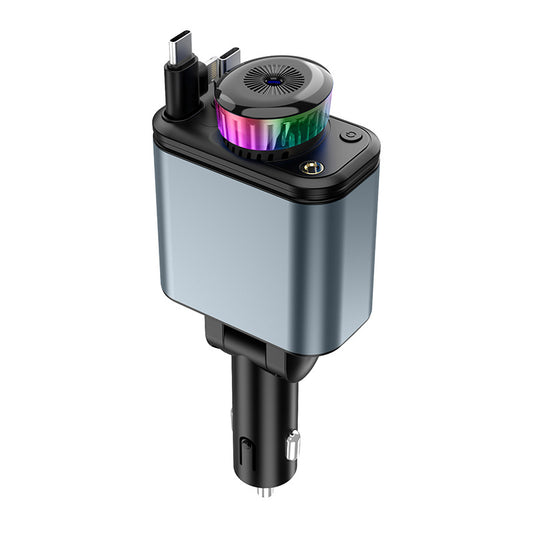 Retractable Car Charger USB C Fast Charging 120W Aromatherapy Starlight