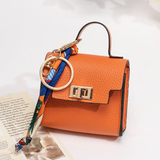 Mini Backpack Keychain for Women,Small Change Pouch Coin Purse Twist-lock
